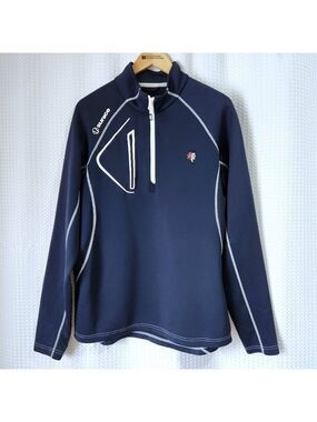 Sunice Golf Pullover Men’s Large • Quarter Zip Performance Top Blue